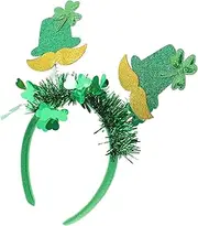 St. Patricks Day Headpiece Tinsel Shamrock Headband St. Patricks Day Hair Accessory