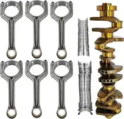 ArbDicco N55B30A 3.0L Engine Crankshaft & Connecting Rods Bearings Kit Compatible with BMW 335i 435i 535i 135i X5 X6 640i 740Li N55 3.0L, 11212163665 11217580483 11247624615 11217627037