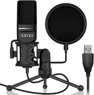 USB Gaming Condenser Microphone Kit Recording Broadcasting Streaming YouTube
