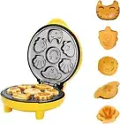 3D Cartoon Shapes Mini Waffle Maker 7 Unique Waffles Electric Non Stick Iron