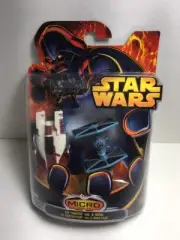 Star Wars Micro Vehicles Tie Fighter and A-Wing Pilot Space Assault Set NIB