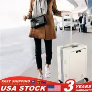 Carry On Suitcase, 20in Hardside Luggage Tsa Lock With Usb Interface, Cup Holder