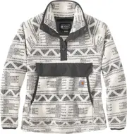 Carhartt Relaxed Fit Fleece Ladies Pullover, black-white, Size S for Women Black White