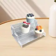 Acrylic Riser Display Shelf Cupcake Stand Holder for Models Perfume Desserts