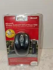 Microsoft Wireless Notebook Optical Mouse 3000 W/USB PC Windows & Mac