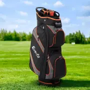 14 Ways Dividers Golf Bag Stand Insulated Carry Bag Zippered Rain Cover