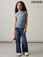 Reiss Blue Jasmine 3-9 yrs Ruched Jersey Vest (H12675) | $45