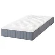 VALEVÅG pocket sprung mattress, firm/light blue, Single