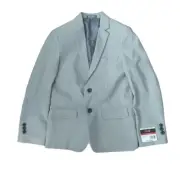 Van Heusen FLEX Boy's Regular Rayon Blend Suit Jacket Sz 12 Silver Metal NWT $85
