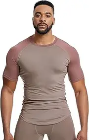 [LOMGXIU] Men's Compression Baselayer Athletic Workout T Shirts