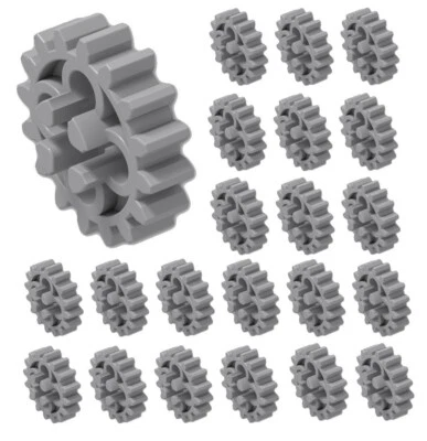 ☀️NEW LEGO 20x Light Gray Technic, Gear 16 Tooth (First Version - 4 Round Holes)