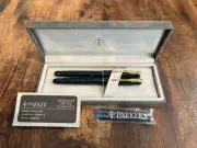 Parker Sonnet Green Marble Fountain Pen Ballpoint Set