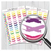 Aircraft Planner Stickers for Diary Calendars, Journals and Scrapbooking