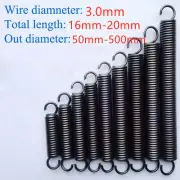 Wire Dia 3mm Extension spring Tension Expansion Extending Spring Length 50~500mm