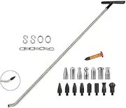 LadyRosian 22PCS Dent Repair Rods Tools Paintless Dent Repair Stainless Steel Kits with S-Hook for Car Auto Body Dents Hail Damage Removal Set