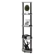 Turn-N-Tube 5 Tier Corner Display 5-Tier Shelving Unit French Oak Grey/Black