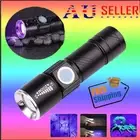 UV Rechargeable LED FlashligIH 395 nm Inspection Lamp Torch USB Blacklight Light
