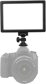 Video Fill Light, 104 Beads Stepless Dimmable 3200-5600K Color Temperature 736 Lm On-Camera LED Studio Photography Lamp Panel for Portrait, Wedding, Shooting, Ceremony