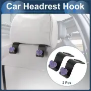 2 Pcs Universal Car Seat Headrest Hook for Hanging Purses Purple 2.4"x1.26"