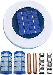 Solar Pool Ionizer LED Copper Silver Swimming Pool Water Purifier Kill-Algae