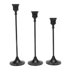Metal Candle Holder Black Tapered Candlestick Holders For Table Fireplace For