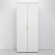 STOCKHOLM STORAGE CUPBOARD SLIM - WHITE - SCANDI BRASS