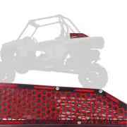 Custom Driver Side Vent Grille for Polaris RZR XP Turbo S Laser Cut Steel Red