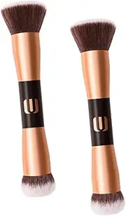 Baluue Foundation Brush Set Double-ended Makeup Brushes Mini Blush Brush for Women Detail Makeup Brush Portable and Versatile for Travel or Daily Routine
