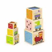 Viga Toys - Nesting & Stacking Cubes with Rainbow Window