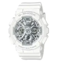 在飛比找momo購物網優惠-【CASIO 卡西歐】G-SHOCK 白色假期 耀眼銀白 雙