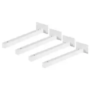 Floating Shelf Brackets, 4pcs 10"(250mm) Wall Mounted Shelf Supports, White