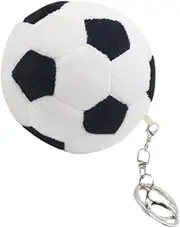 Toyvian Plush Soccer Ball Keychain Pendant Cute Sports Ball Key Ring for Bags Backpack and Keys Sturdy Soft Safe for present for Soccer Fans