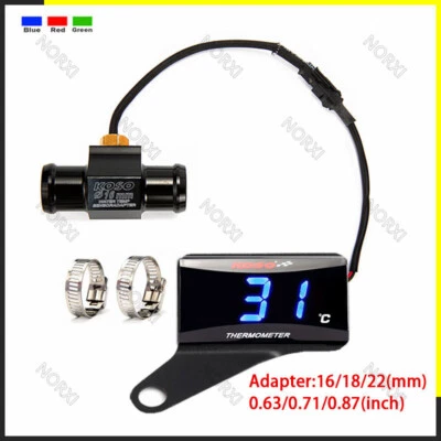 Water Temp Gauge Digital Display Temperature 0~120℃ Car Motorcycle Meter Sensor