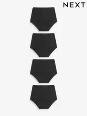 Black Full Brief Cotton Rich Knickers 4 Pack (C85563) | $21