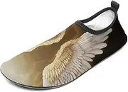[BTCOWZRV] Water Shoes for Women Men Angel Wing Water Sports Shoes Slip-on Breathable Lightweight Athletic Aqua Sock