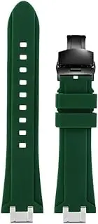 [Timbeat] Silicone Rubber Watch Strap Fit for Maurice Lacroix Aikon AI6008 6007 6038 Modified Stainless steel Adapter Bracelet Watch Strap