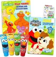 Sesame Street Drawing and Painting Set for Kids - Bundle with Sesame Street Coloring Books, Finger Paints, Stickers, More | Sesame Street Craft Kits for Boys and Girls