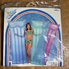 NOS Vintage 1999 Intex AIR MAT 72" x 30" Pool Float Lounge Mattress #59717 Blue