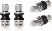VS33 Shorty Chrome Bolt-in Valve Stems 33mm (Set of 4)