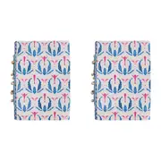 2x LVD Recycled Leather Note Book Jaya Stylish Hard Cover Journal/Diary 15x10cm