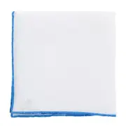 New Fiori Di Lusso White Geometric Pocket Square - x 12" - (FL719171)