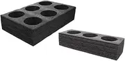 Foam Drink Carrier Holder Trays,2pcs Milk Tea Cup Holder, Pearl Cotton Drink Cup Black Takeaway Box (Color : Black, Size : 30X20X6.8CM)