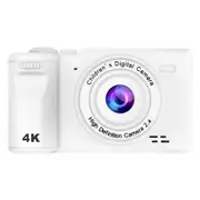 2.4-inch Digital Camera with 1080P Front and Rear HD Cameras 8x Digital Zoom,Photo and Video Recording Capabilities Color White