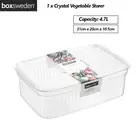 4.7L Plastic Fridge Vegetables Fruit Storer Food Storage Container Organiser Box