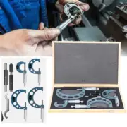 4pcs 0-100mm Outside Micrometer Machinist Tool Set Carbide