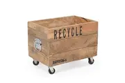 Wagon Industrial Rustic Basket On Cast Iron Wheels