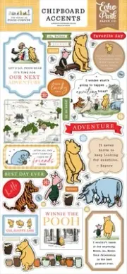 3 Pack Echo Park Chipboard 6"X13"-Accents,The House At Pooh Corner 5A002JQG-1GL7