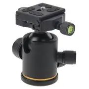 Metal Horizontal 360 Degree Rotation Tripod Ball Head with Quick Release Plate(Black)