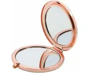 Magnifying Compact Mirror for Purses with 2 x 1x Magnification,HREW Folding Mini Pocket Double Sided Travel Makeup Mirror,Perfect for Purse, Pocket