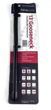 Gator Frameworks 13" Solid Steel Gooseneck Flexible Microphone Extension